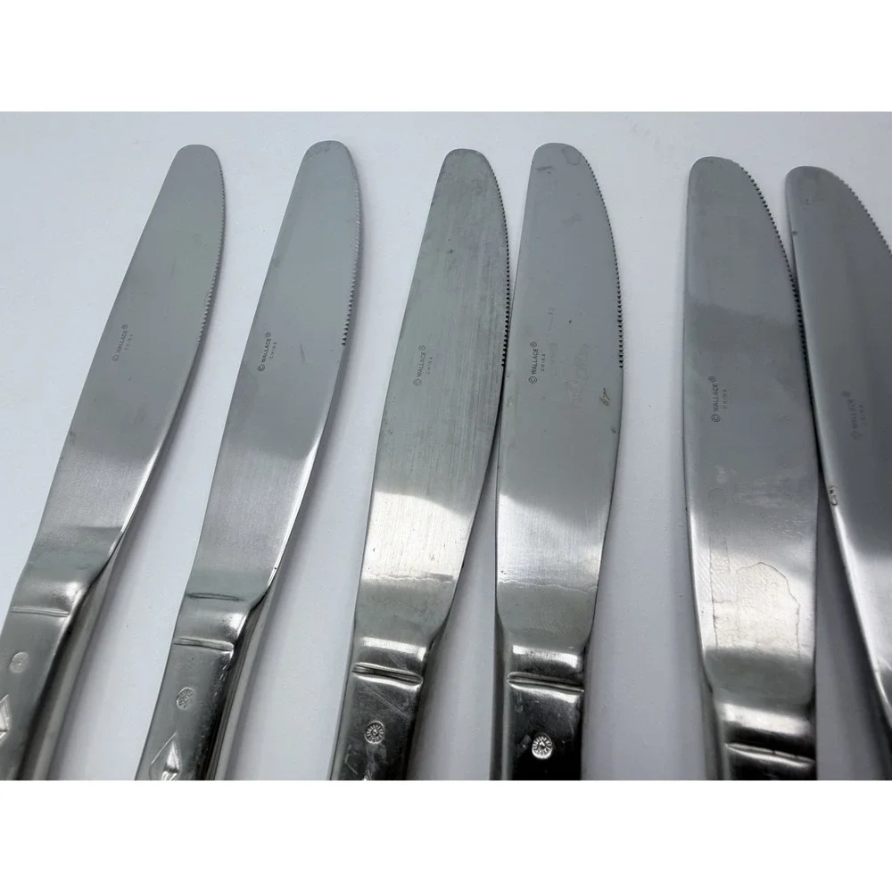 Wallace TAOS 18/10 Stainless Steel Flatware Dinner Knives Lot of 8 Southwest